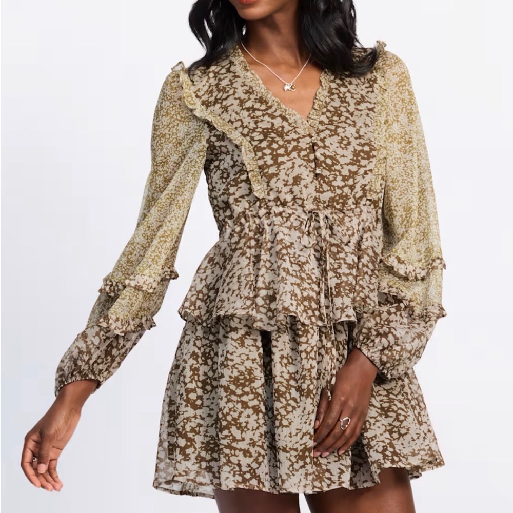 OPT Brown Floral Women's Dress